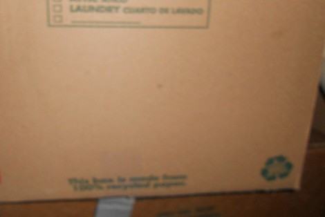 Stacked cardboard moving boxes